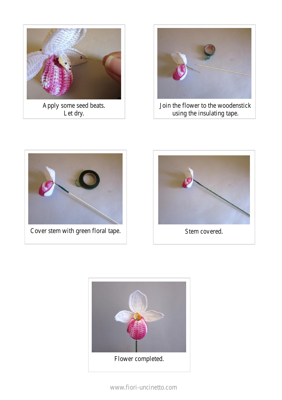 Orchid Cypripedium Crochet Pattern, Page 13