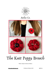 Document preview: Poppy Brooch Knitting Pattern