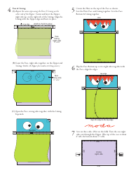 Lil&#039; Monster Pencil Case Sewing Pattern Templates, Page 2