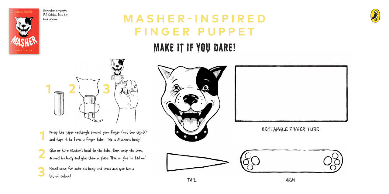 Masher-inspired Finger Puppet Template - Accessible and Easy-to-Use Crafting Template