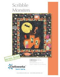 Document preview: Scribble Monsters Wall Quilt Pattern Template