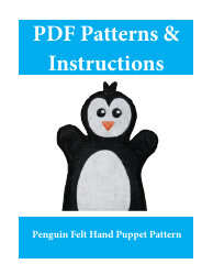 Penguin Felt Hand Puppet Template