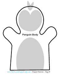 Penguin Felt Hand Puppet Template, Page 6