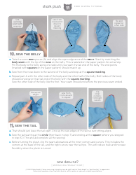 Shark Plush Sewing Patten Template, Page 11