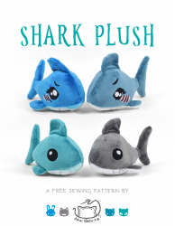 Shark Plush Sewing Patten Template