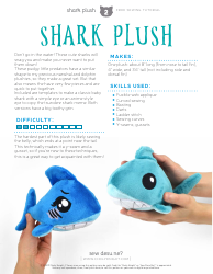 Shark Plush Sewing Patten Template, Page 2