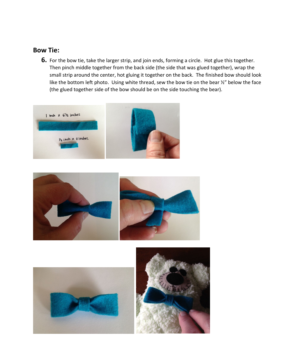 Teddy Bear Sewing Pattern Template, Page 4