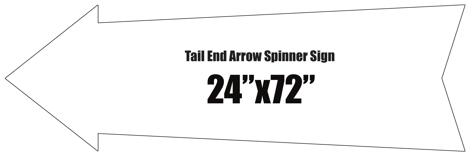 24"x72" Tail End Arrow Spinner Sign Template Download Pdf