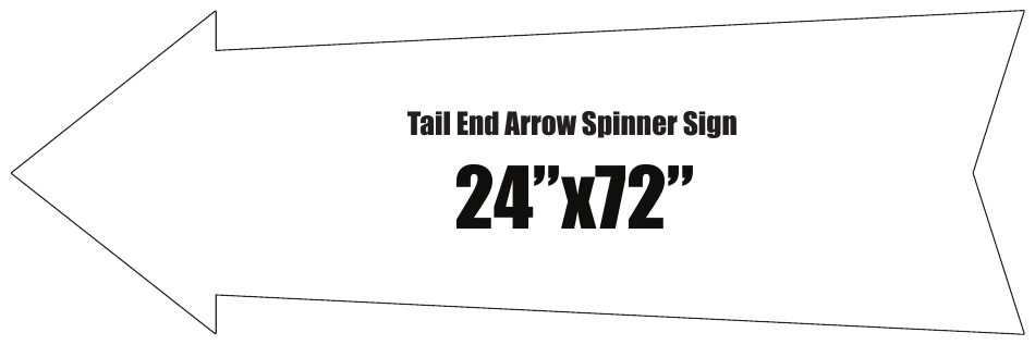 24x72 Tail End Arrow Spinner Sign Template, Page 1
