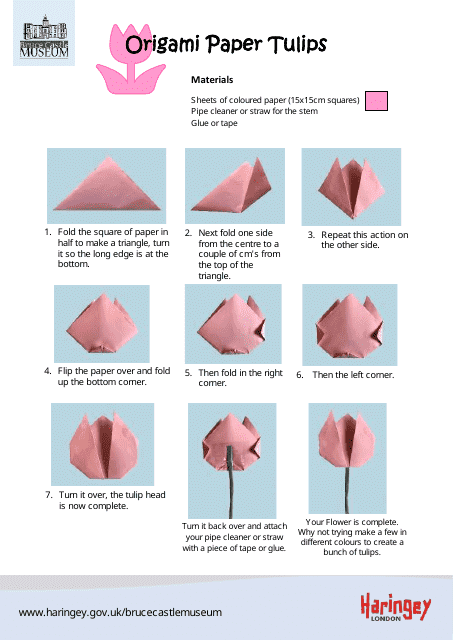 Origami Paper Tulip Guide