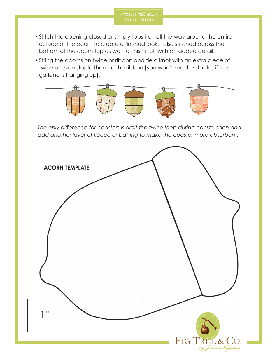Acorn Pattern Template, Page 3