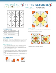 Document preview: Summer Sun Quilt Pattern Templates