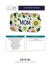 Document preview: Mother's Day Sunflowers Plate Pattern Template