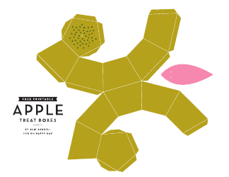 Document preview: Apple Treat Box Templates
