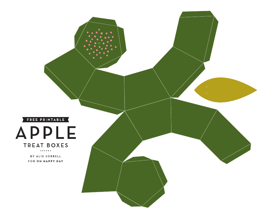 Apple Treat Box Templates, Page 3