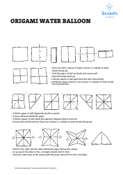 Document preview: Origami Water Balloon Guide