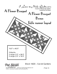 Secret Gardens Flower Bouquet Quilt Pattern - Block 18/20, Page 4