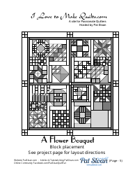 Secret Gardens Flower Bouquet Quilt Pattern - Block 18/20, Page 5