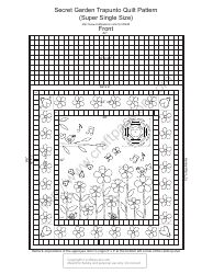 Secret Garden Trapunto Quilt Pattern