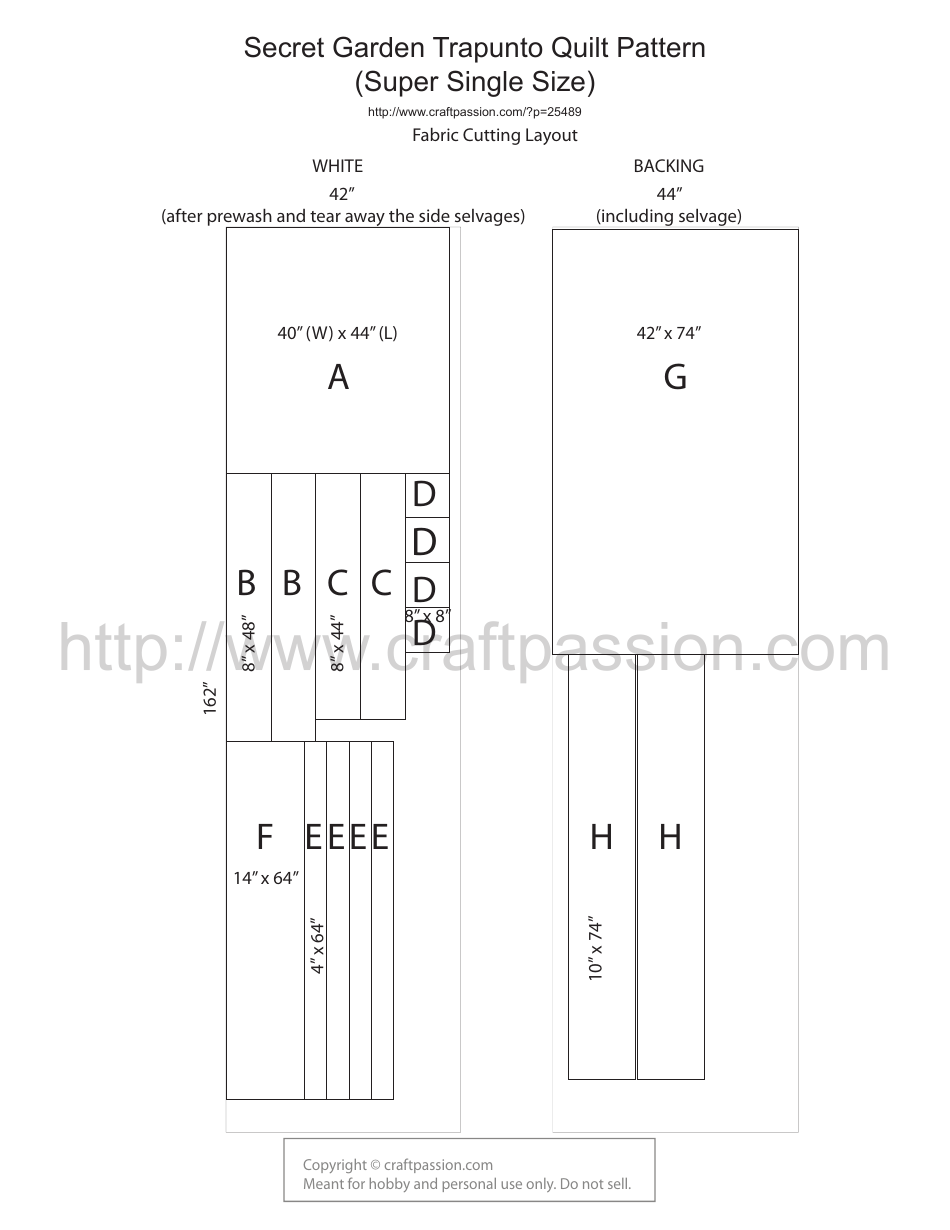 Secret Garden Trapunto Quilt Pattern, Page 5