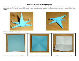 Origami X-Wing Fighter Guide