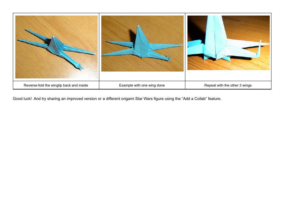 Origami X-Wing Fighter Guide, Page 7