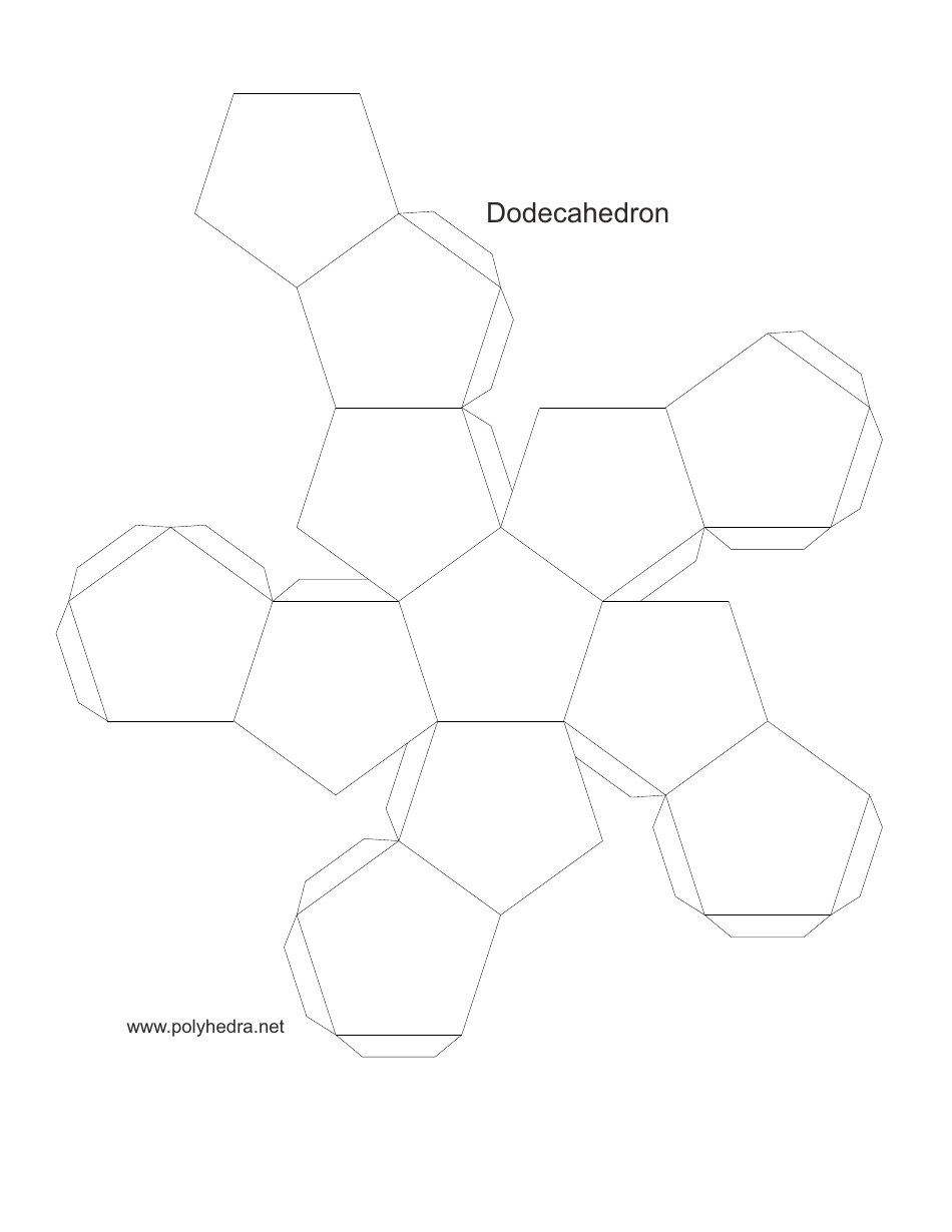 Dodecahedron Template, Page 1