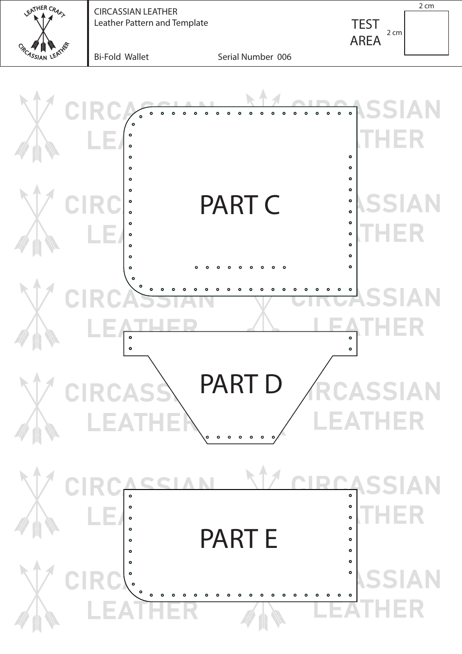 Leather BI-fold Wallet Template, Page 3