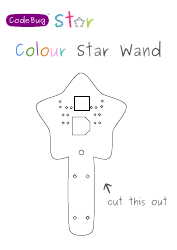 Document preview: Coloring Star Wand Template