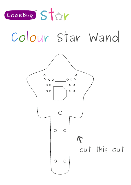Coloring Star Wand Template