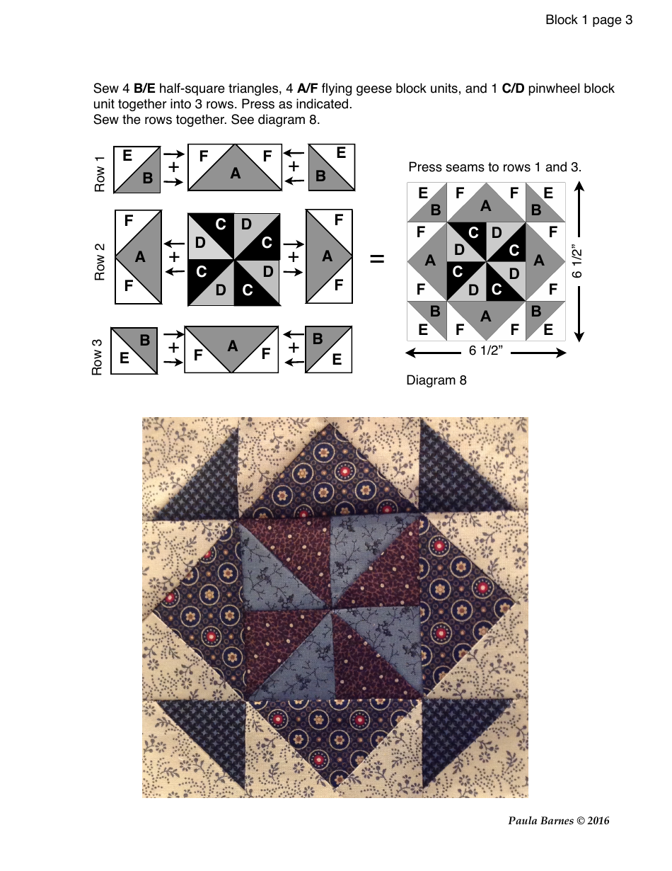 Fall Mystery Quilt Block Pattern, Page 3
