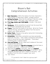 Bloom Ball Novel Book Report Template, Page 5