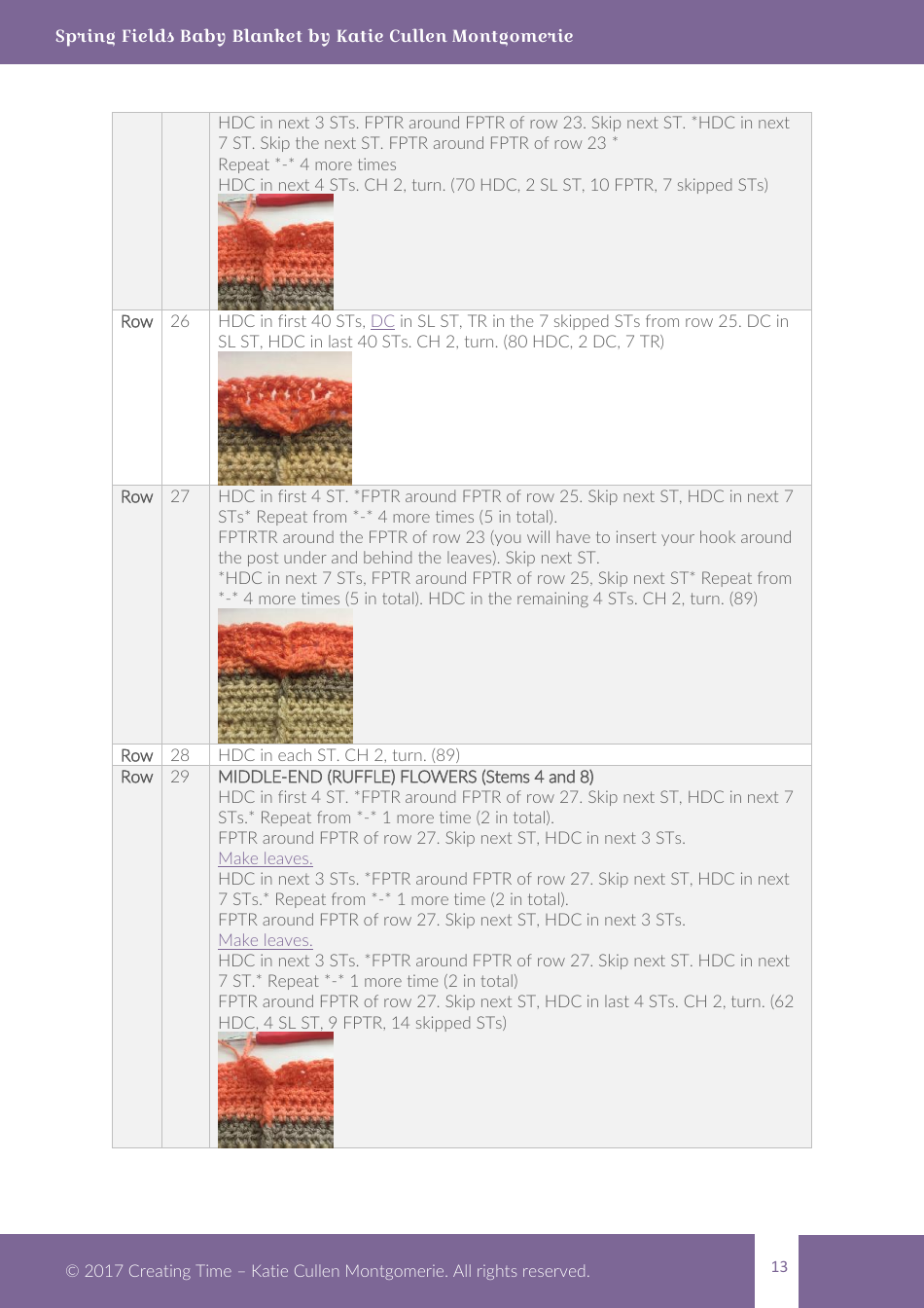 Spring Fields Baby Blanket Crochet Pattern, Page 13