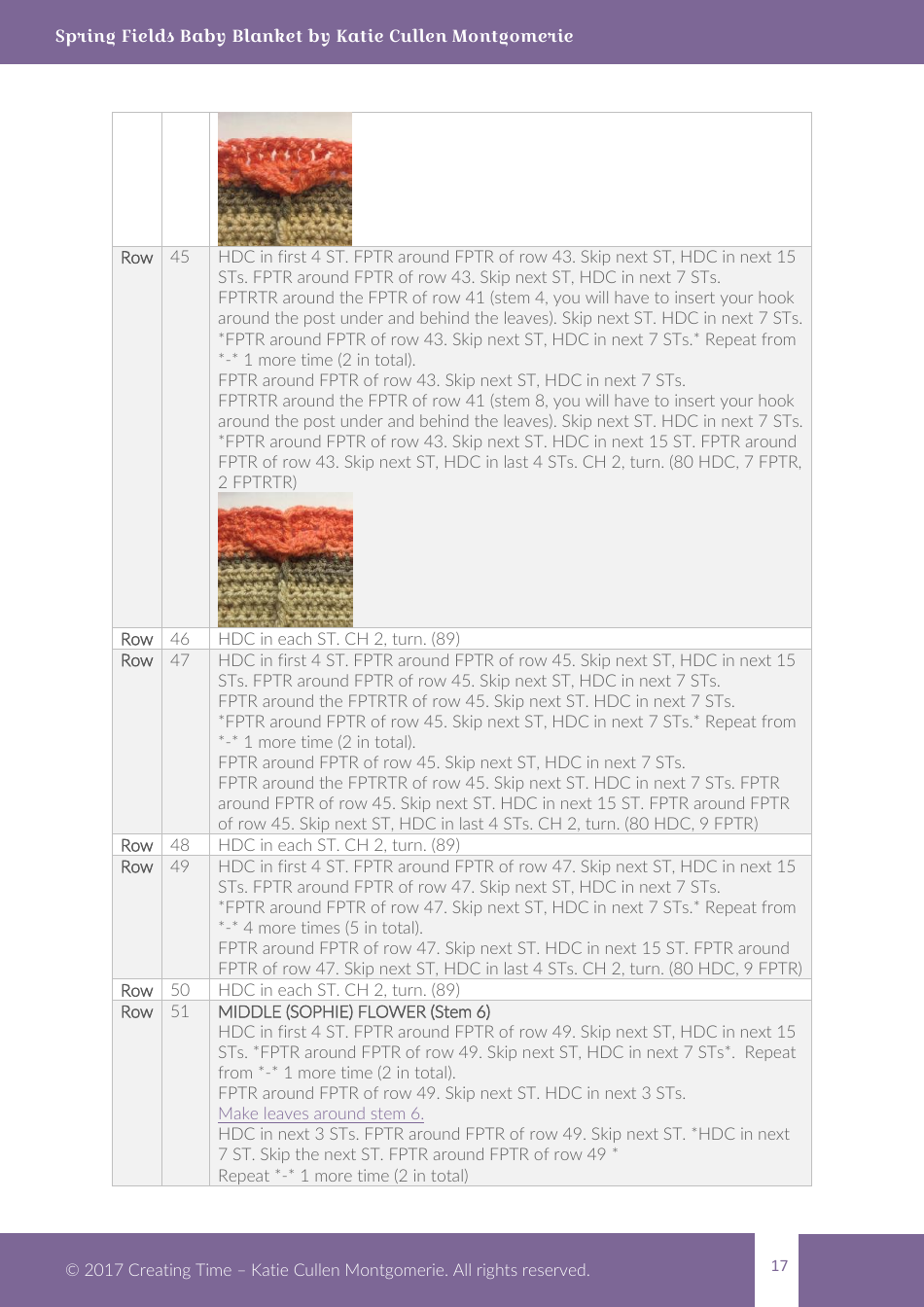 Spring Fields Baby Blanket Crochet Pattern, Page 17