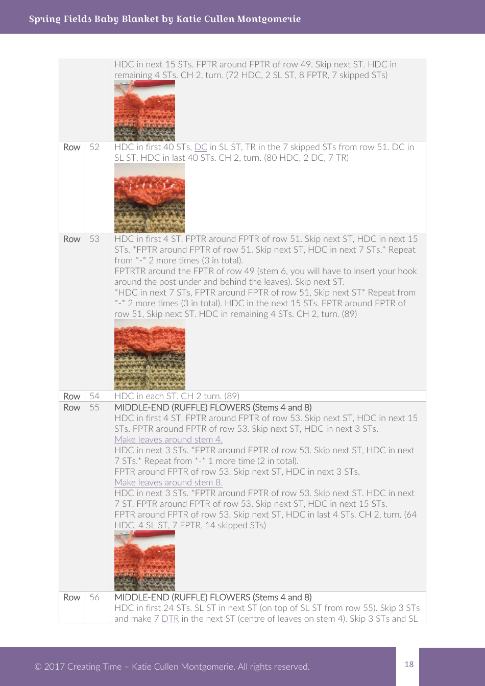 Spring Fields Baby Blanket Crochet Pattern, Page 18