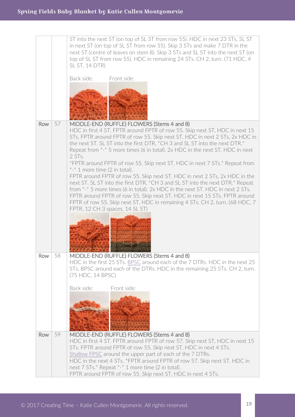 Spring Fields Baby Blanket Crochet Pattern, Page 19