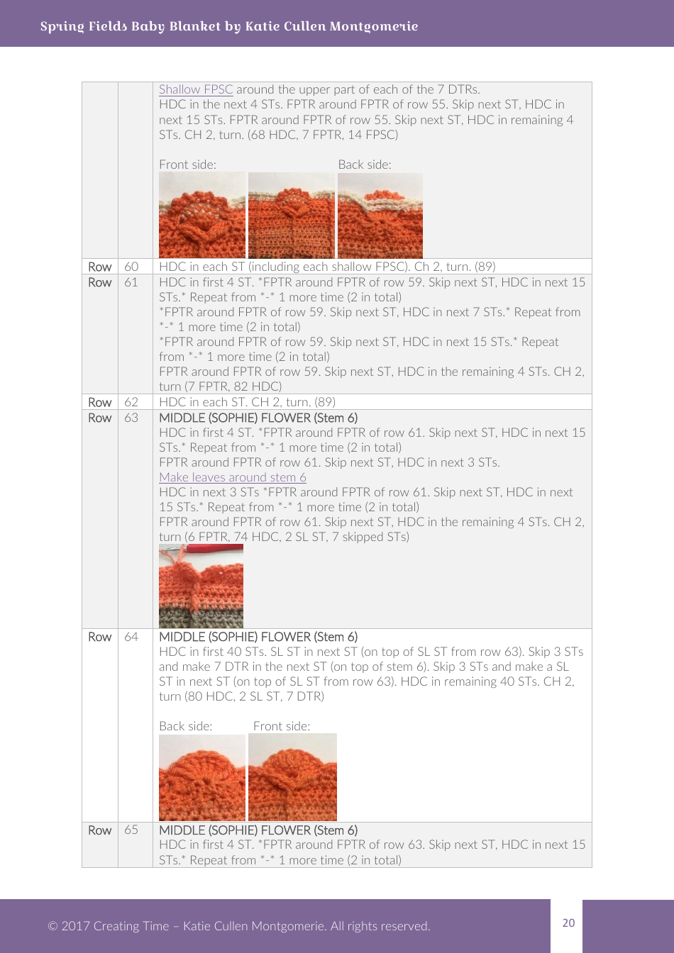 Spring Fields Baby Blanket Crochet Pattern, Page 20