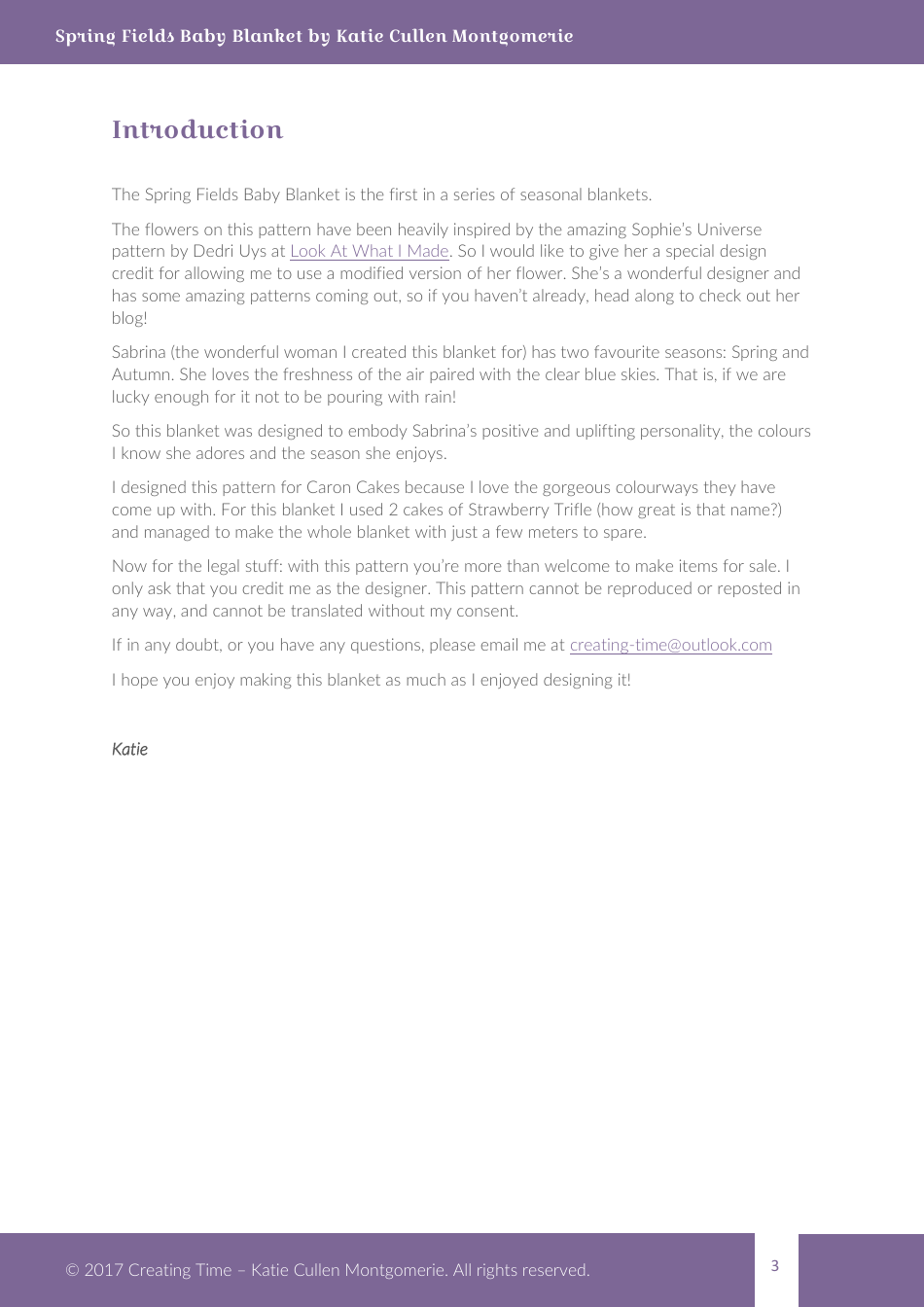 Spring Fields Baby Blanket Crochet Pattern, Page 3