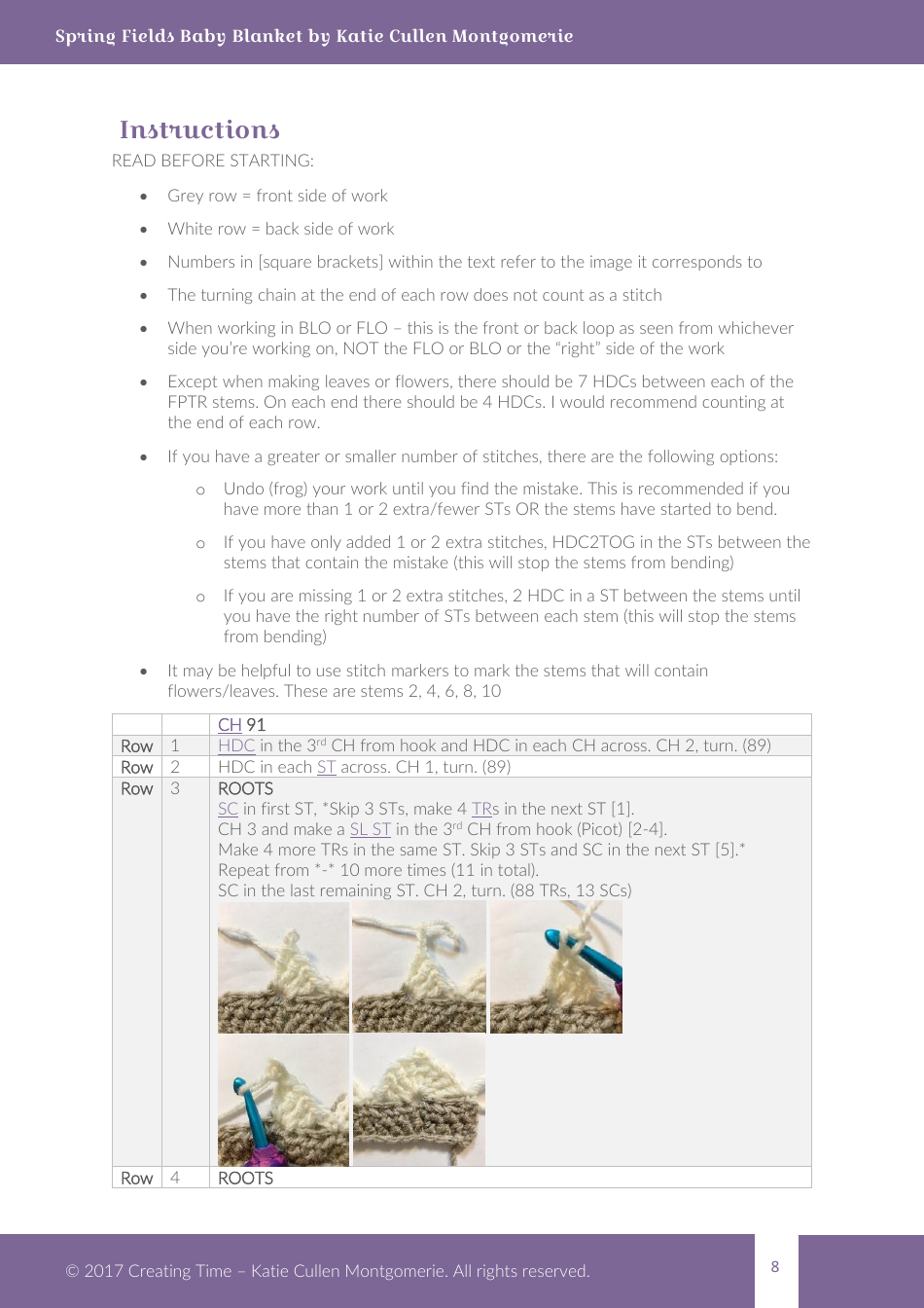 Spring Fields Baby Blanket Crochet Pattern, Page 8