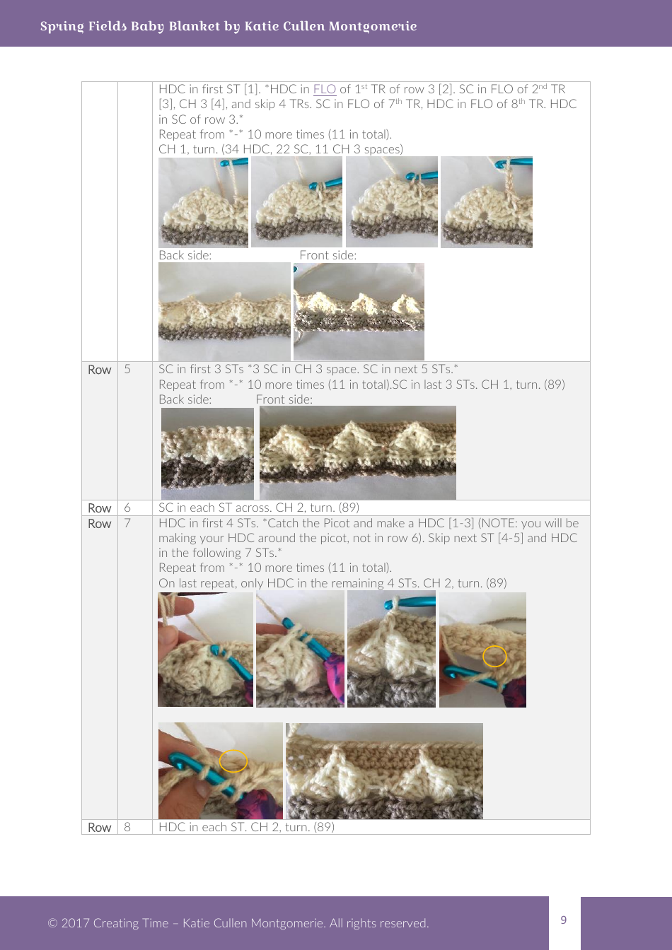 Spring Fields Baby Blanket Crochet Pattern, Page 9