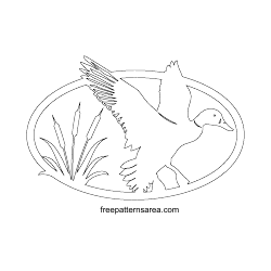 Document preview: Duck Silhouette Outline Template