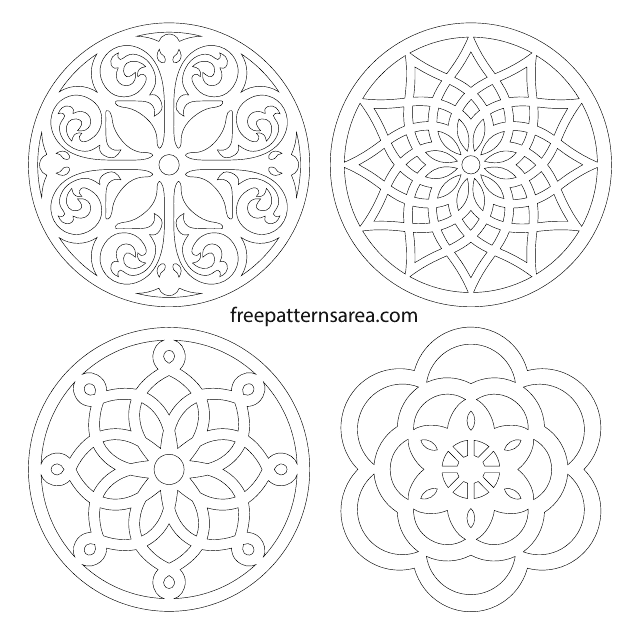 Circle Trivet Coaster Pattern Templates