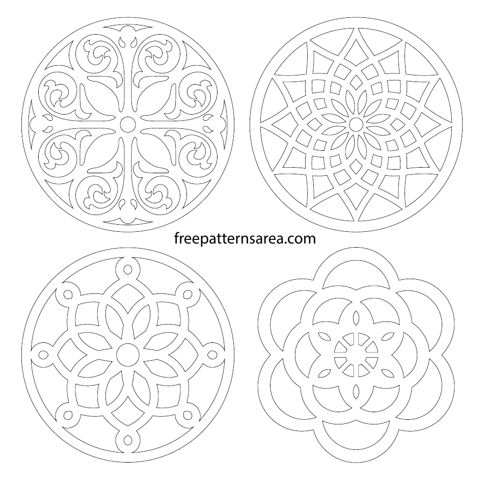 Circle Trivet Coaster Pattern Templates, Page 1