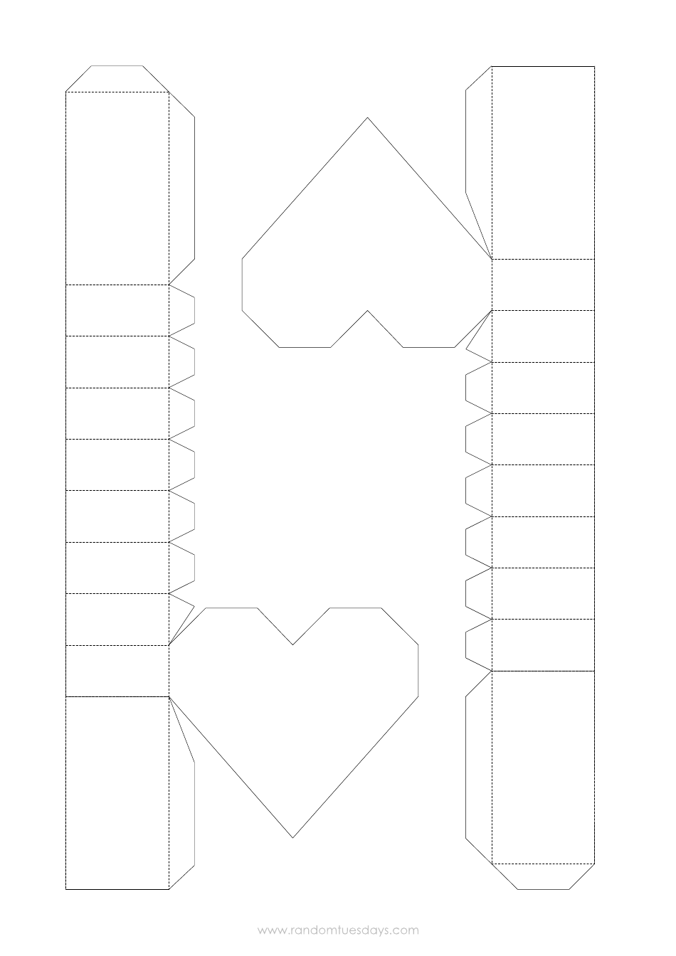 Heart Shaped Box Template, Page 1