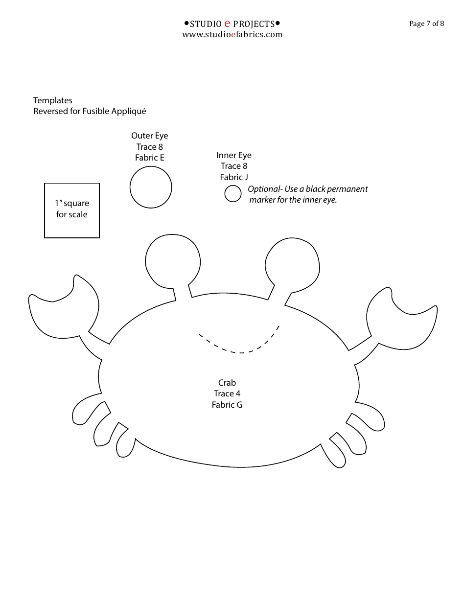 Anchors Away Quilt Block Pattern Templates, Page 7