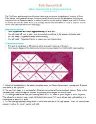 Folk Dance Quilt Pattern Templates, Page 2