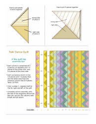 Folk Dance Quilt Pattern Templates, Page 3