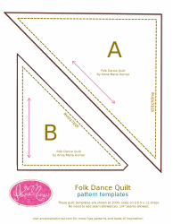 Folk Dance Quilt Pattern Templates, Page 4