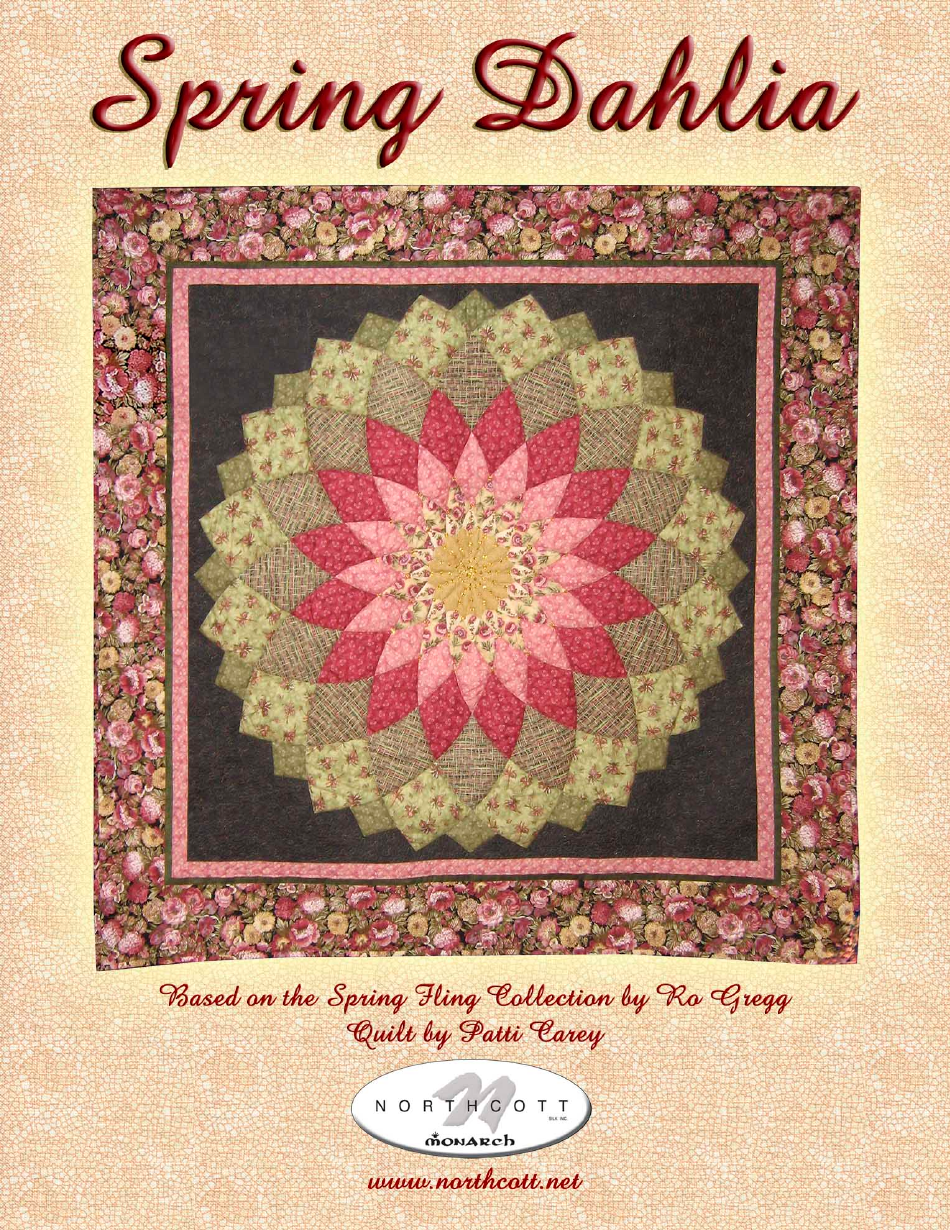 Spring Dahlia Quilt Pattern - Downloadable Templates