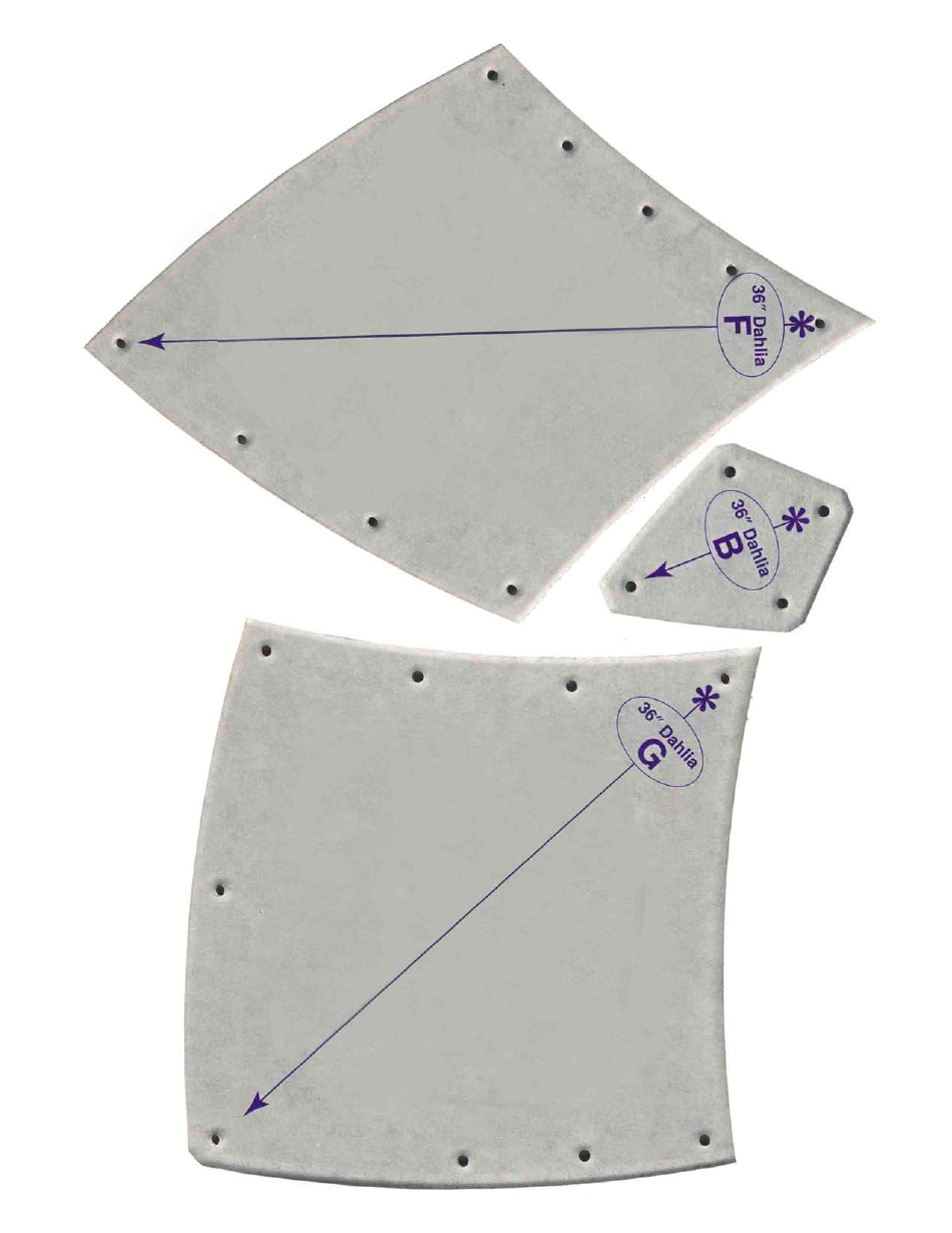 Spring Dahlia Quilt Pattern Templates, Page 4